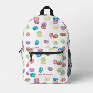 Kleurrijke Pastel Waterverf Franse Macarons Bedrukte Rugzak