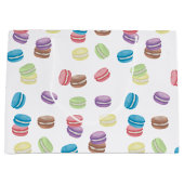 Kleurrijke Pastel Waterverf Franse Macarons Groot Cadeauzakje (Voorkant)
