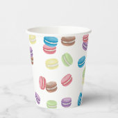 Kleurrijke Pastel Waterverf Franse Macarons Papieren Bekers (Links)
