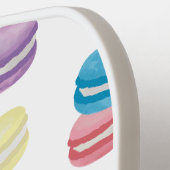 Kleurrijke Pastel Waterverf Franse Macarons Pickleball Paddle (Links Detail)
