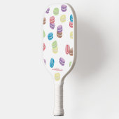Kleurrijke Pastel Waterverf Franse Macarons Pickleball Paddle (Links)