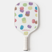 Kleurrijke Pastel Waterverf Franse Macarons Pickleball Paddle (Achterkant)