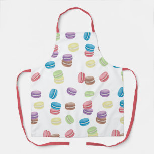 Kleurrijke Pastel Waterverf Franse Macarons Schort