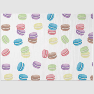 Kleurrijke Pastel Waterverf Franse Macarons Tissuepapier