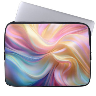 Kleurrijke Pastel Zijde Laptop Sleeve
