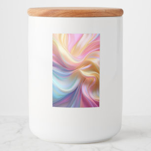 Kleurrijke Pastel Zijde Voedselcontainer Etiket