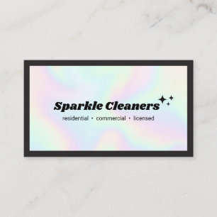 Kleurrijke pastels House Cleaner Service Stars Visitekaartje