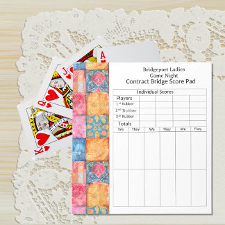 Kleurrijke Patchwork Bridge Score Notitieblok