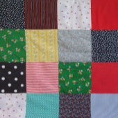  kleurrijke patchwork fabric-vierkantjes Case-Mate iPhone case