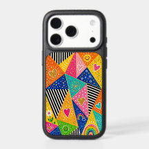 Kleurrijke Patchwork Harten & Regenbogen OtterBox
