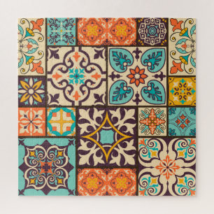 Kleurrijke Patchwork Islam Motieven Tegel Legpuzzel