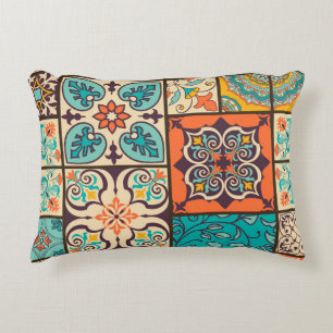 Kleurrijke Patchwork Islamitische Majolica Tegel Accent Kussen
