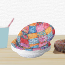 Kleurrijke Patchwork Print Monogram