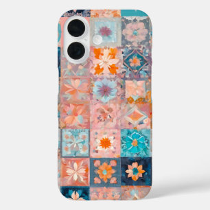 Kleurrijke Patchwork Quilt Art iPhone Case