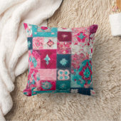 Kleurrijke Patchwork Quilt Art Square Sierkussen (Deken)