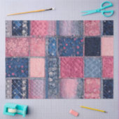 Kleurrijke Patchwork Quilt Art Tissue Papier (Craft)