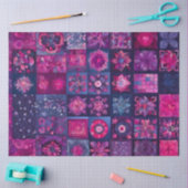 Kleurrijke Patchwork Quilt Art Tissue Papier (Craft)