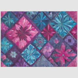 Kleurrijke Patchwork Quilt Art Tissue Papier