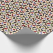 Kleurrijke Patchwork Quilt: Bloemtextuur. Cadeaupapier (Hoek)