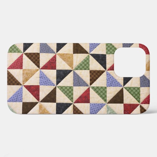 Kleurrijke Patchwork Quilt: Bloemtextuur. Case-Mate iPhone Case (Achterkant (horizontaal))