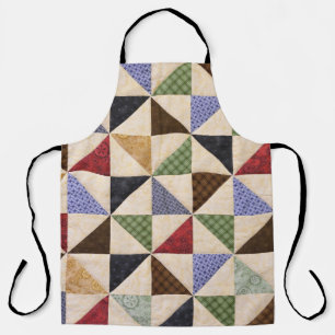 Kleurrijke Patchwork Quilt: Bloemtextuur. Schort