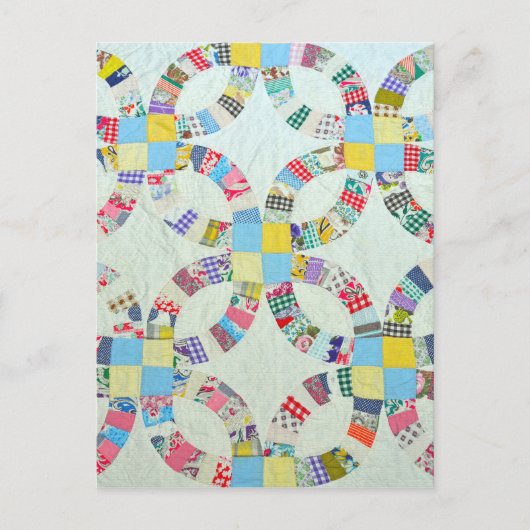 Kleurrijke patchwork quilt briefkaart (Voorkant)