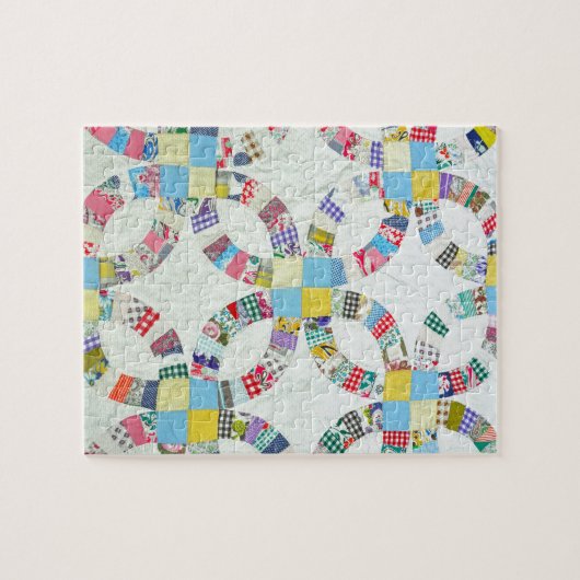 Kleurrijke patchwork quilt legpuzzel (Horizontaal)