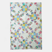 Kleurrijke patchwork quilt theedoek (Verticaal)