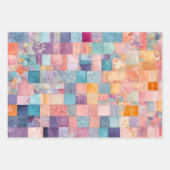 Kleurrijke Patchwork Quilt Wrapping Paper Sheets (Voorkant 2)