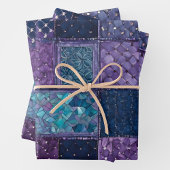 Kleurrijke Patchwork Quilt Wrapping Paper Sheets