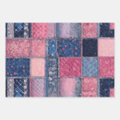 Kleurrijke Patchwork Quilt Wrapping Paper Sheets (Voorkant 2)