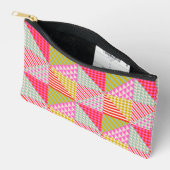 Kleurrijke Patchwork Ritssluiting Zak | Make-up Ta Etui (Open)