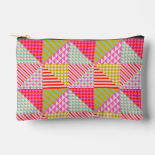 Kleurrijke Patchwork Ritssluiting Zak Make-up Ta Etui