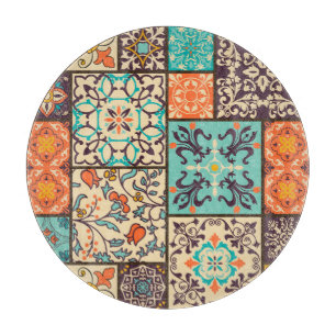 Kleurrijke Patchwork Tegel: Islamitische Majolica  Snijplank