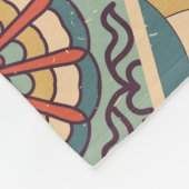 Kleurrijke Patchwork Tegel Islamitische Motieven Fleece Deken (Hoek)