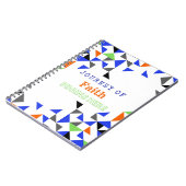 Kleurrijke Patroon Geloof Inspirerend Quote Notitieboek (Linkerzijde)