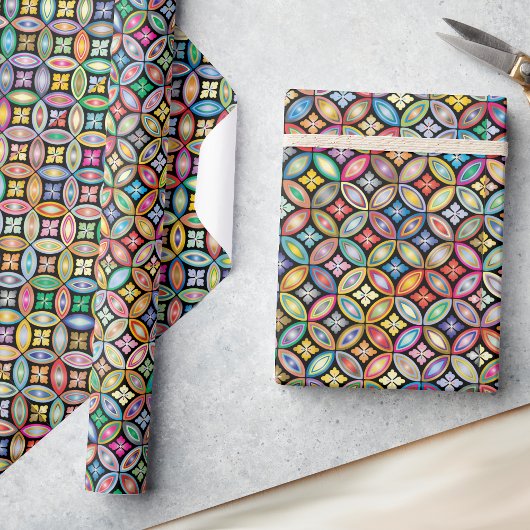 Kleurrijke Patroon Verjaardagscadeau Cadeaupapier