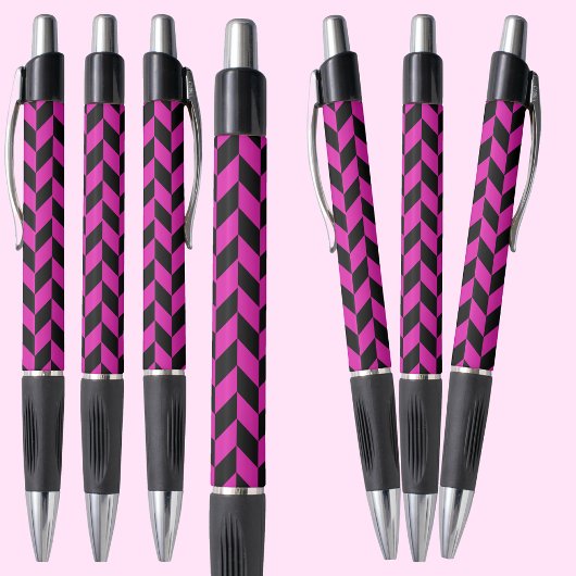 Kleurrijke patroon zwarte inktpen pen