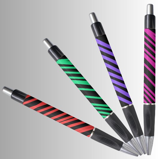 Kleurrijke patroon zwarte inktpen pen