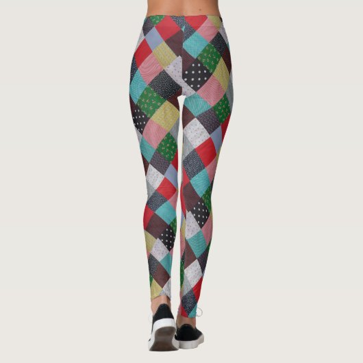 kleurrijke  patrouilles voor patchwork leggings (Achterkant)