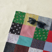 Kleurrijke Patterned Squares  Stijl Patchwork Strandlaken (In situ)