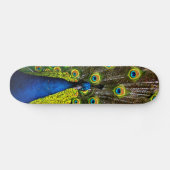 Kleurrijke pauw skateboard (Horizontaal)