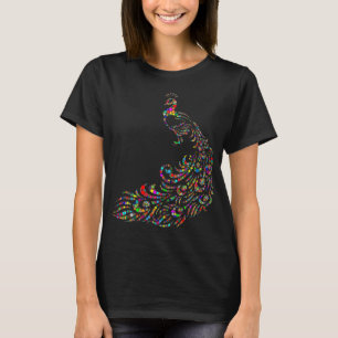 Kleurrijke Pauw T-shirt