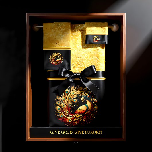 Kleurrijke pauwendans bad handdoek