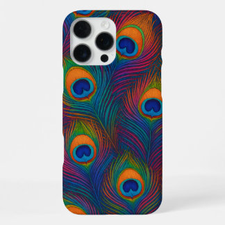 Kleurrijke Pauwveren iPhone 16 Pro Max Hoesje