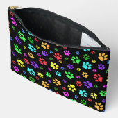 Kleurrijke Paw Prints Design Accessoire Bag Etui (Open)