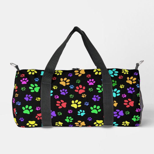 Kleurrijke Paw Prints Design Duffel Bag Plunjezak (Voorkant)