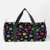 Kleurrijke Paw Prints Design Duffel Bag Plunjezak (Achterkant)
