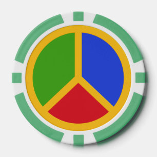 Kleurrijke Peace Sign poker chips