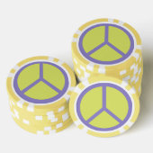 Kleurrijke Peace Sign poker chips (Opstapeling)